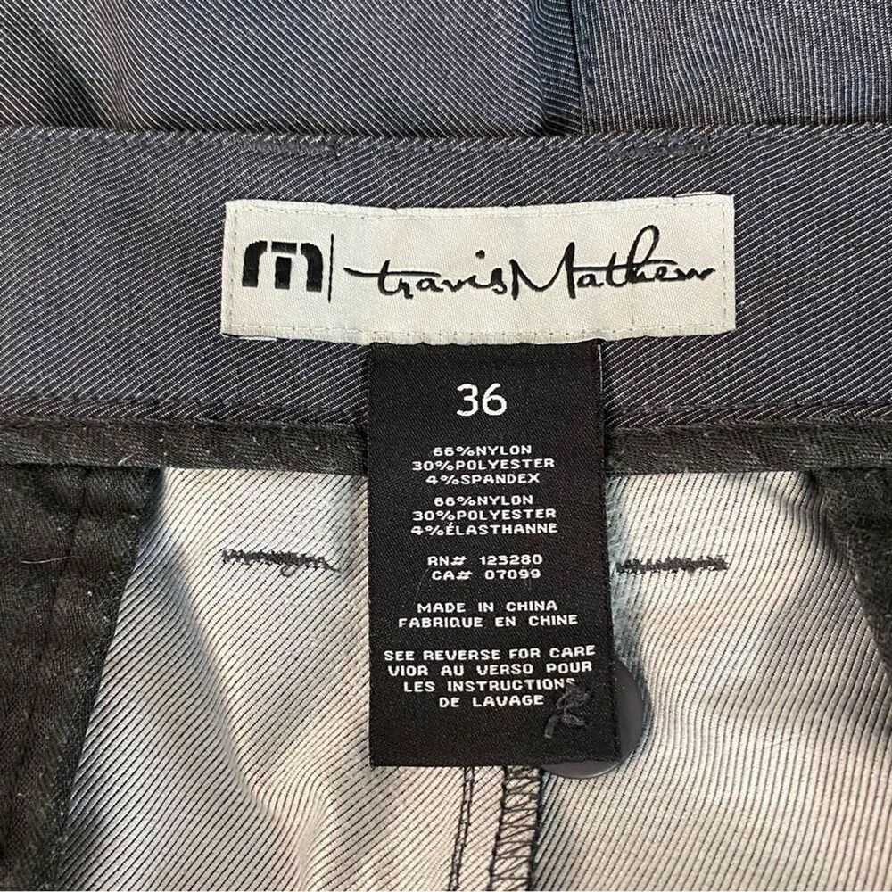 Travis Mathew Shorts Mens 36 Gray Golf Chino Performance Stretch Casual - Picture 9 of 11